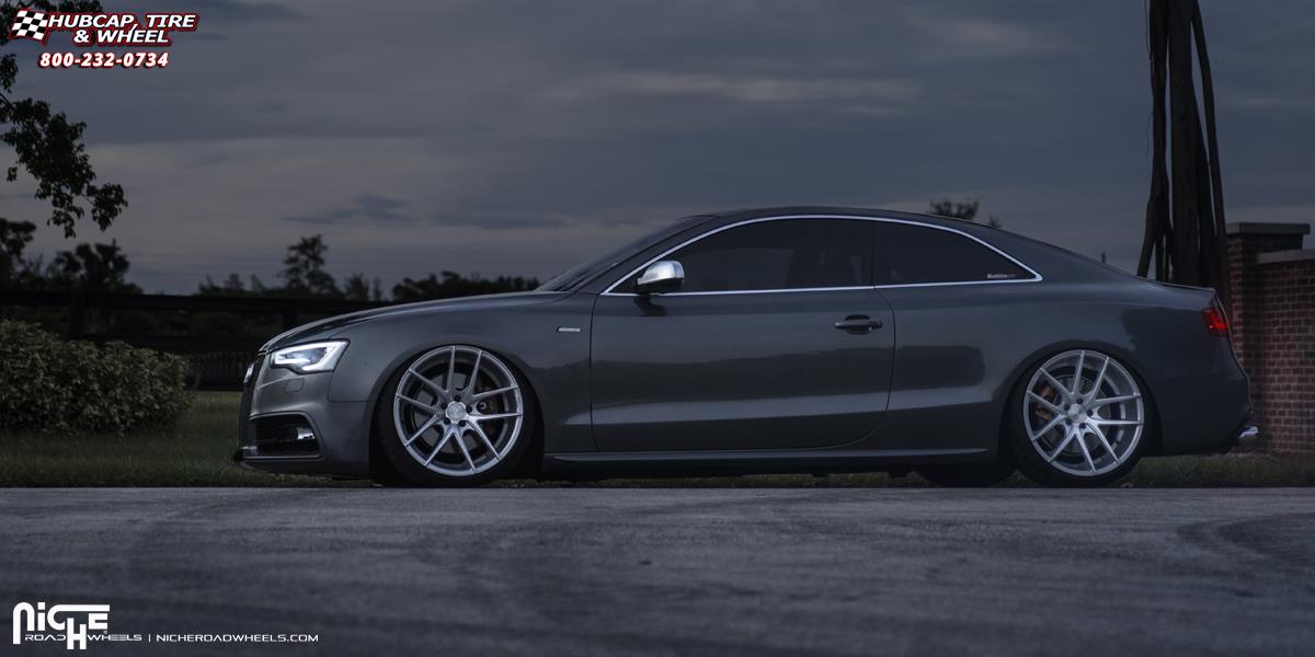 vehicle gallery/audi a5 niche targa m131 20x105  Silver & Machined wheels and rims